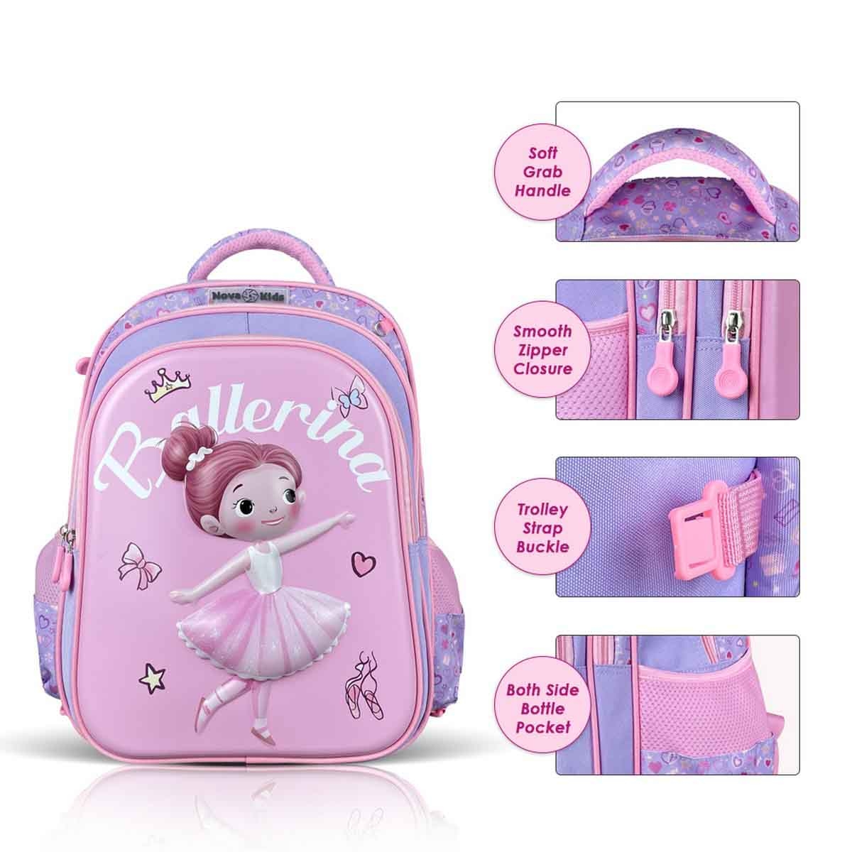 Nova Kids 16.5" Ballerina 3D School Bag