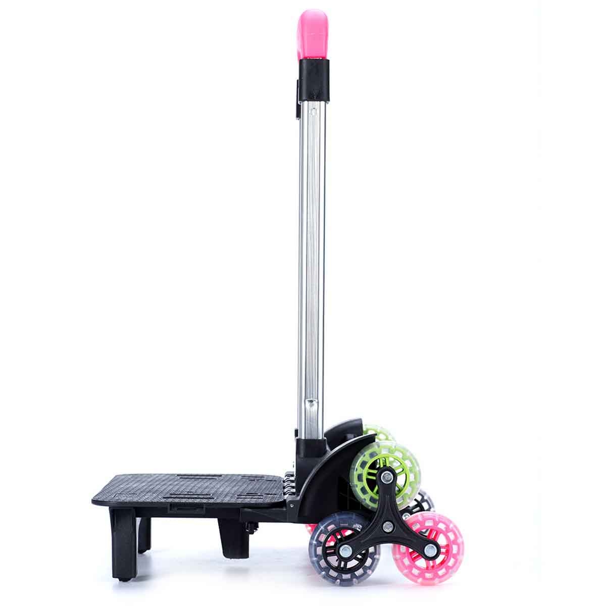 نوفا كيدز حقيبة مدرسية ثلاثية الأبعاد مقاس 16.5 إنش بتصميم باليرينا مع عربة