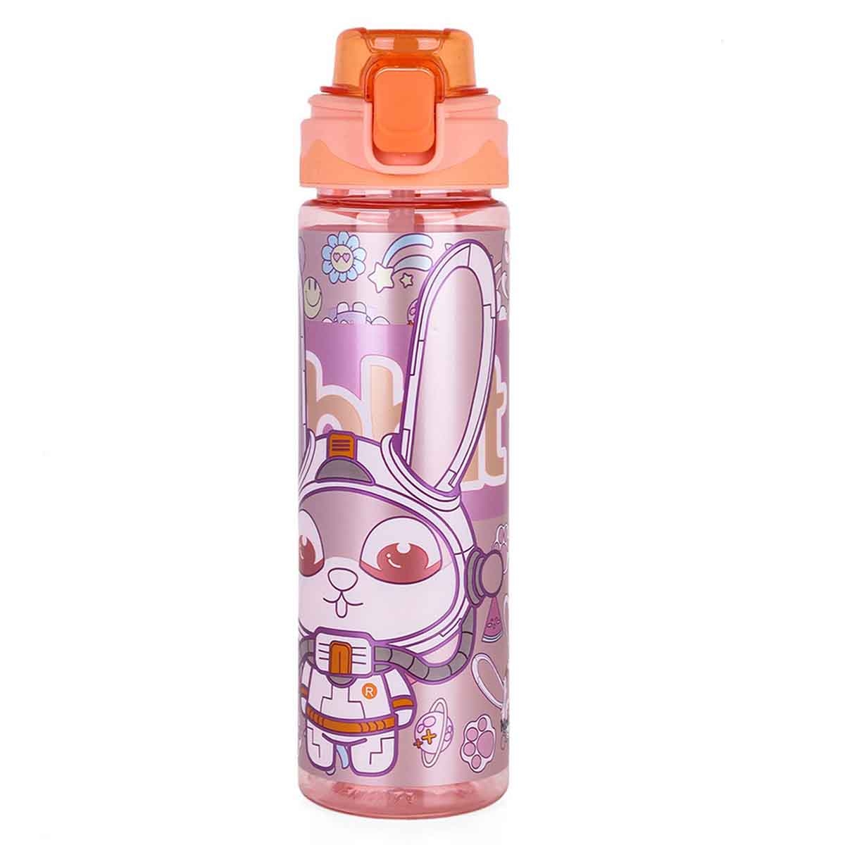 Nova Kids 700ml Orange Water Bottle with Straw Unisex, 3-4 Years