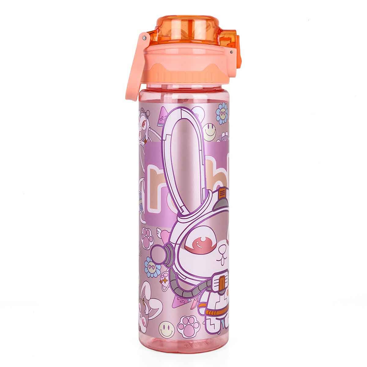 Nova Kids 700ml Orange Water Bottle with Straw Unisex, 3-4 Years
