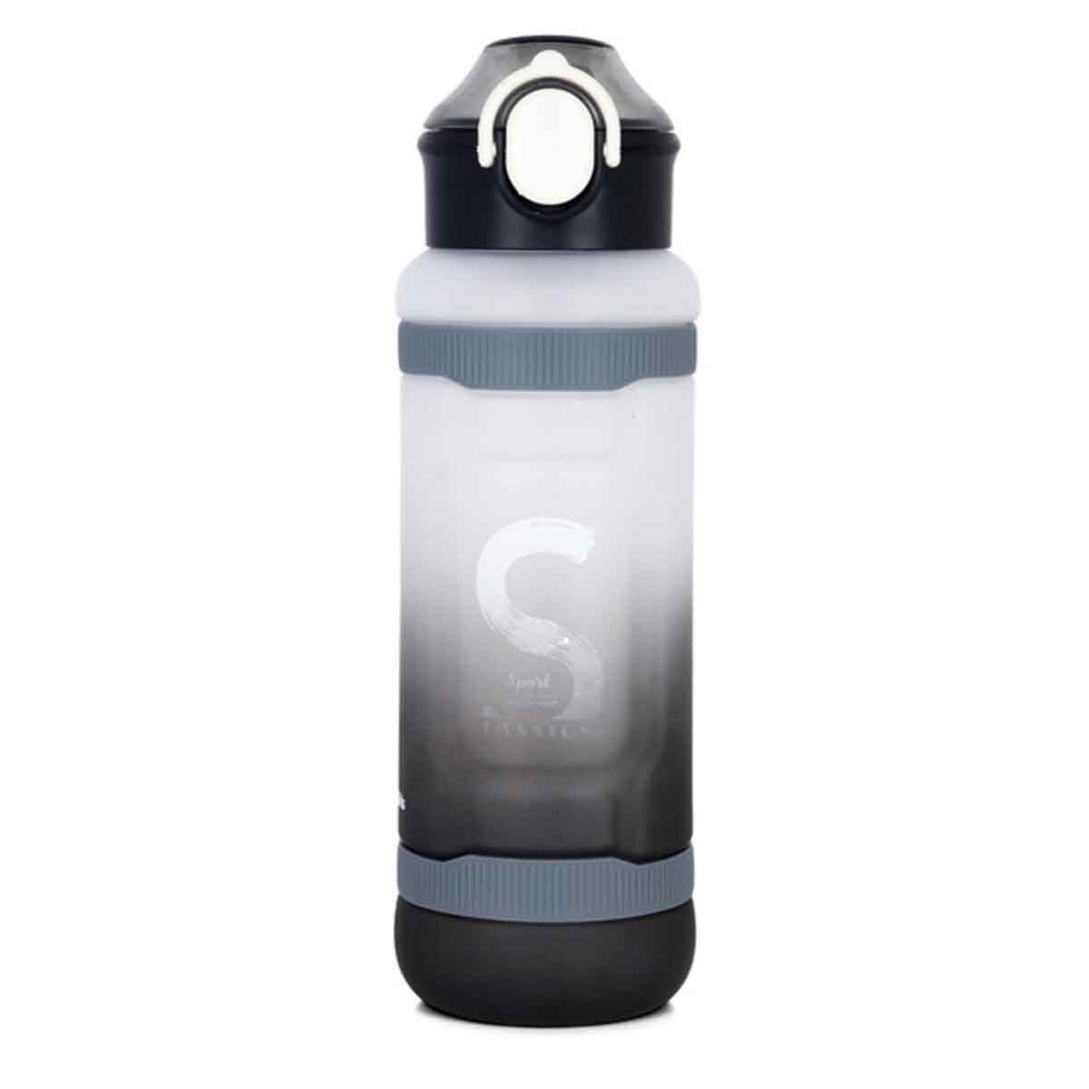 نوفا كيدز زجاجة ماء 1000 مل باللون الأسود مع شفاط