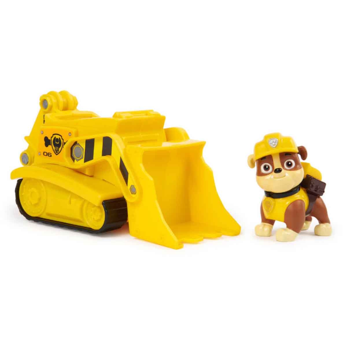 Paw Patrol Sustainable Basic Vehicle Rubble Bulldozer with Figure Playset Unisex, 3-4 Years