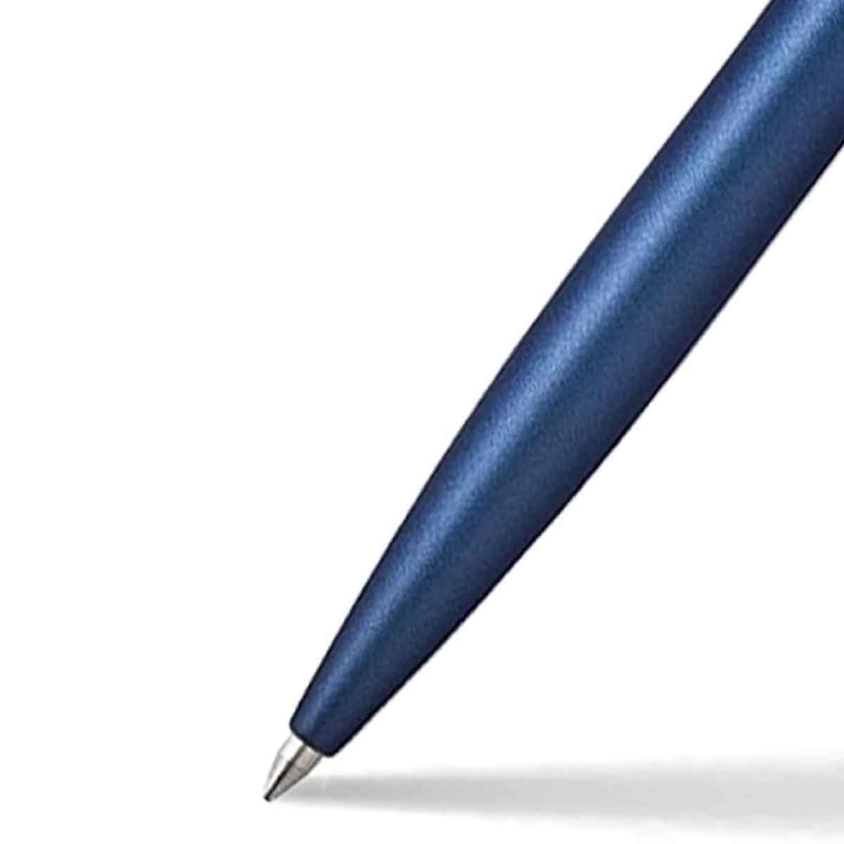 شيفر طقم هدية قلم 100 أزرق مطفي مع لمسات سوداء PVD حبر جاف مع حامل بطاقات سافاير نايت