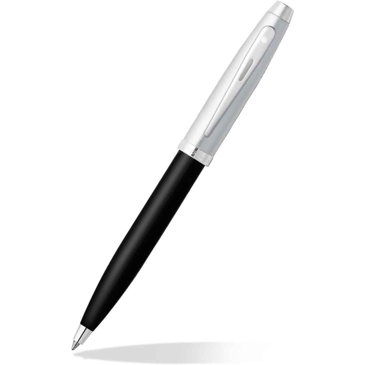 شيفر قلم 100 أسود لامع وكروم مصقول حبر جاف