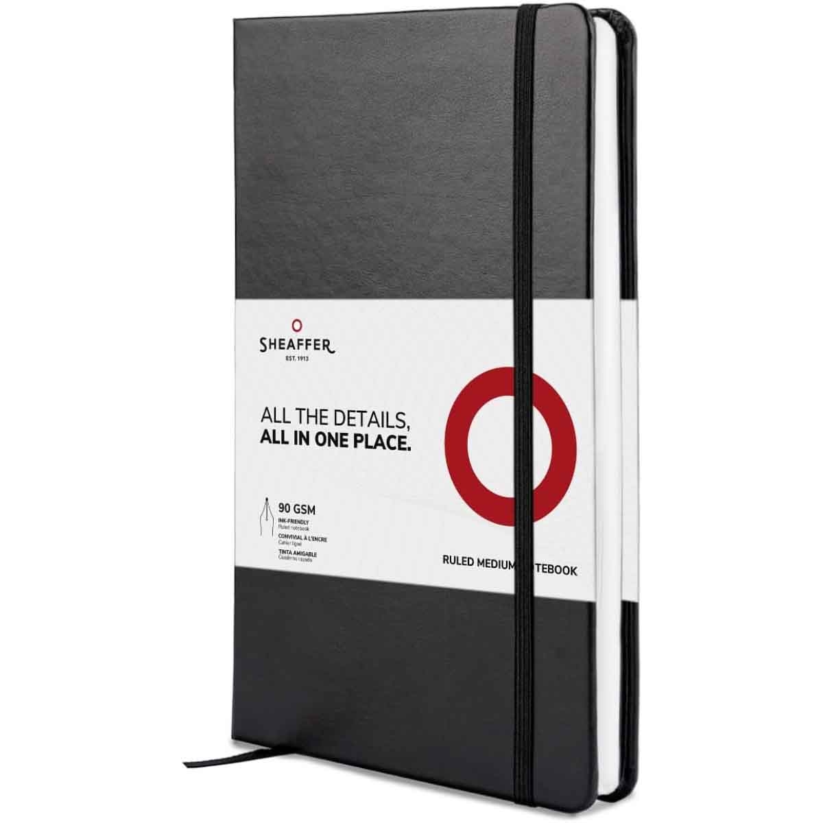 Sheaffer 100 E9317 Matte Black Ballpoint Pen with A5 Notebook Gift Set