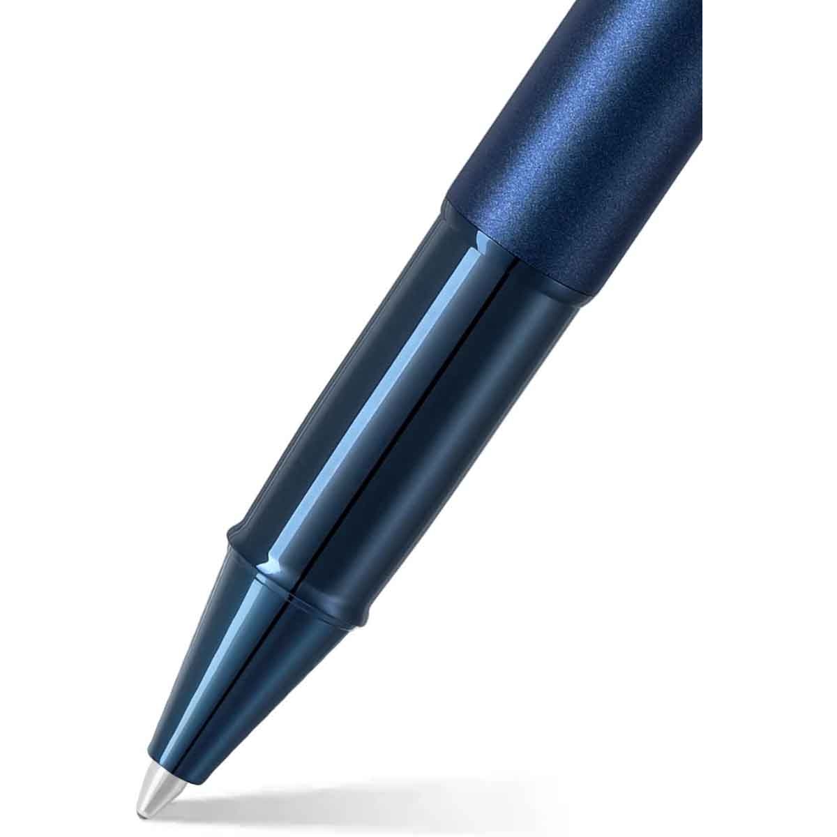 شيفر قلم 100 أزرق ساتان مع لمسات زرقاء PVD حبر سائل
