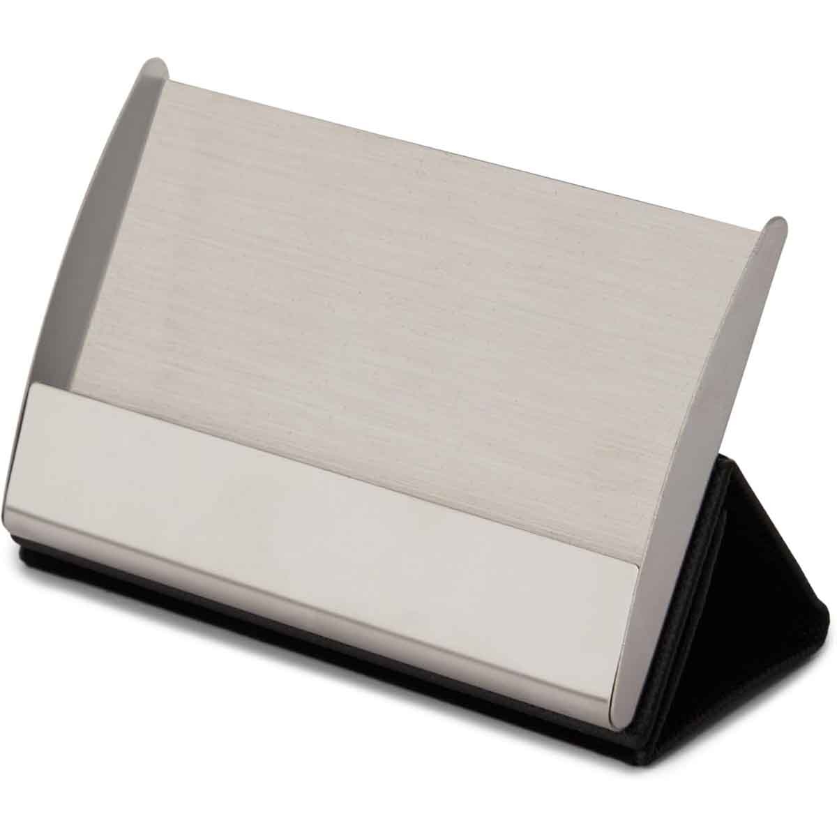 Sheaffer 100 G9313 Glossy Black & Brushed Chrome Ballpoint Pen with Business Card Holder Gift Set