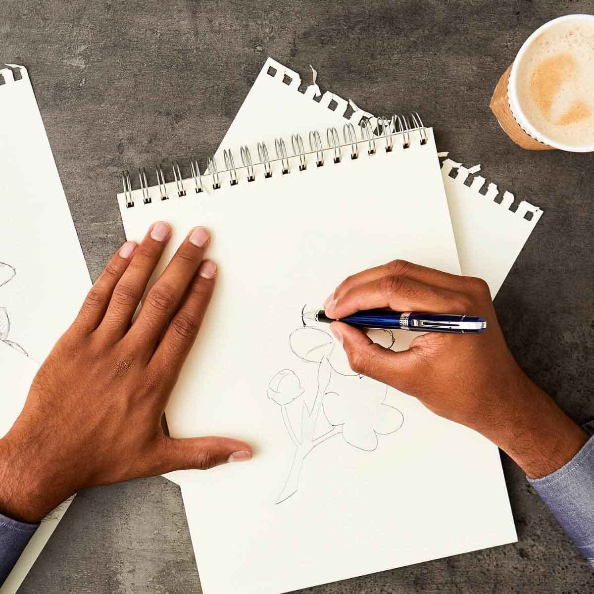 شيفر قلم 300 أزرق لامع حبر سائل