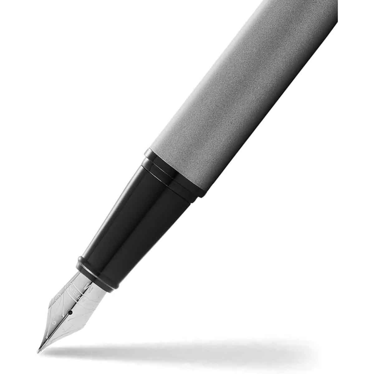 شيفر قلم 300 رمادي مطفي لاكيه مع لمسات سوداء مصقولة ريشة دقيقة