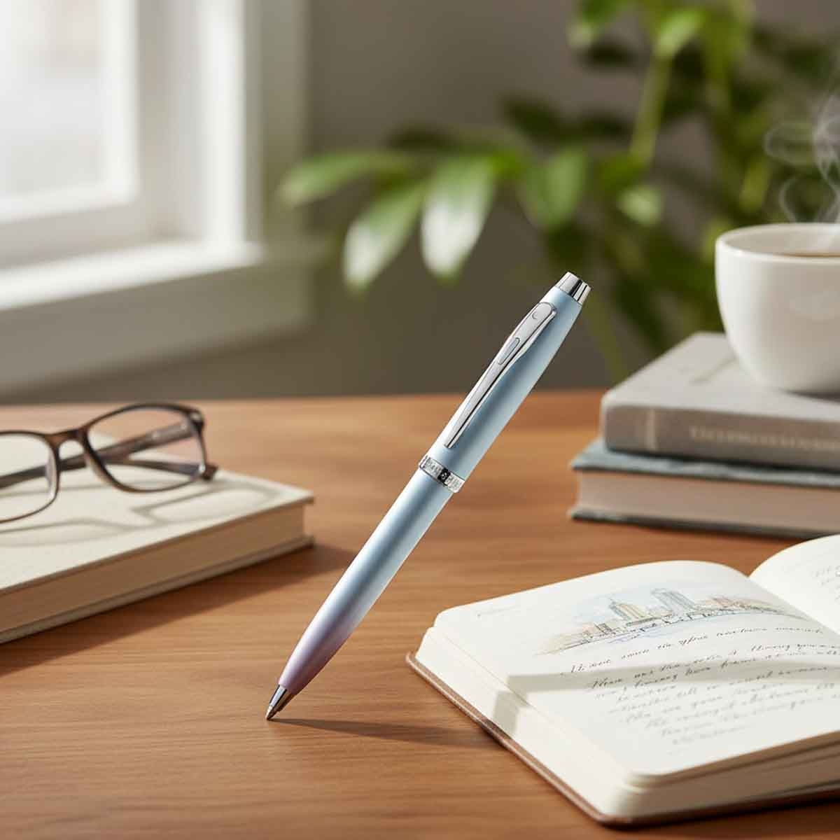 شيفر قلم إكسبريشنز 100 تدرج لؤلؤي مع لمسات كروم حبر جاف