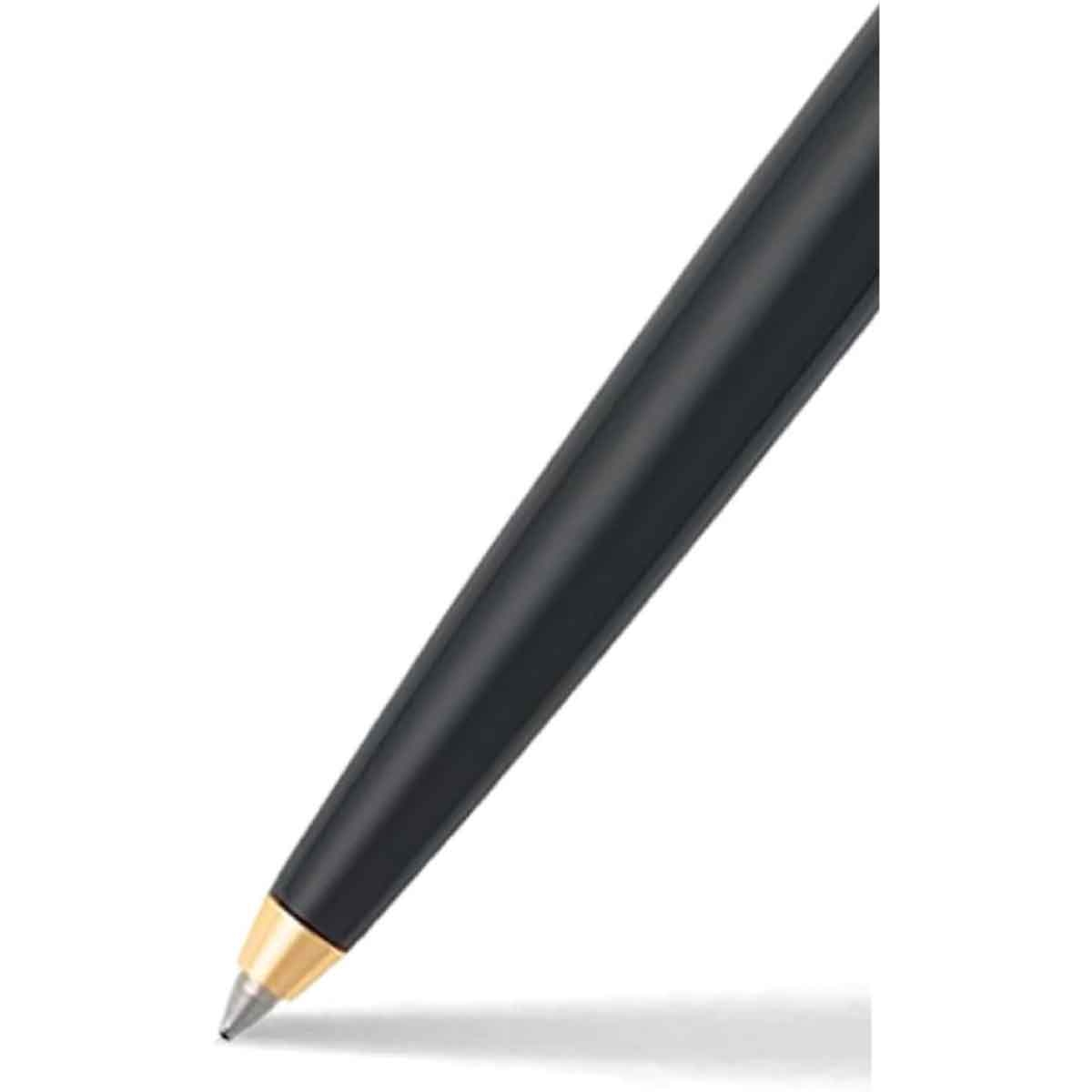 شيفر قلم ساغاريس E9471 أسود لامع مع لمسات ذهبية حبر جاف