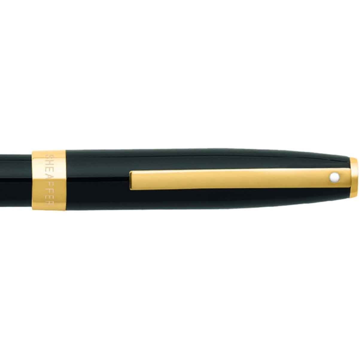شيفر قلم ساغاريس E9471 أسود لامع مع لمسات ذهبية ريشة دقيقة
