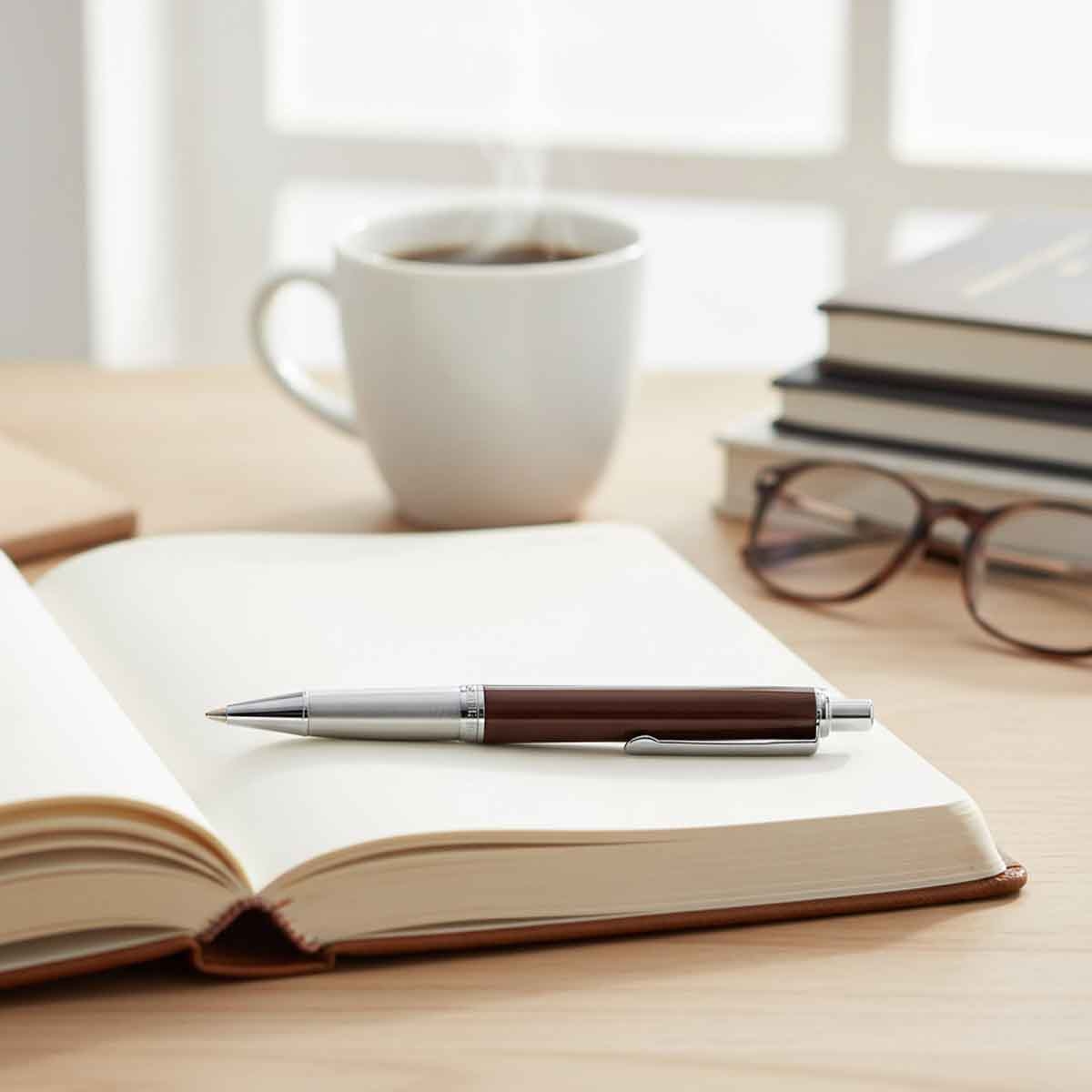 شيفر قلم سنتينل 321 تعليق بني قهوة مع كروم مصقول حبر جاف