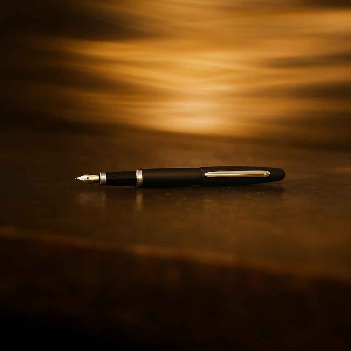 شيفر قلم في إف إم E9405 أسود مطفي ريشة دقيقة