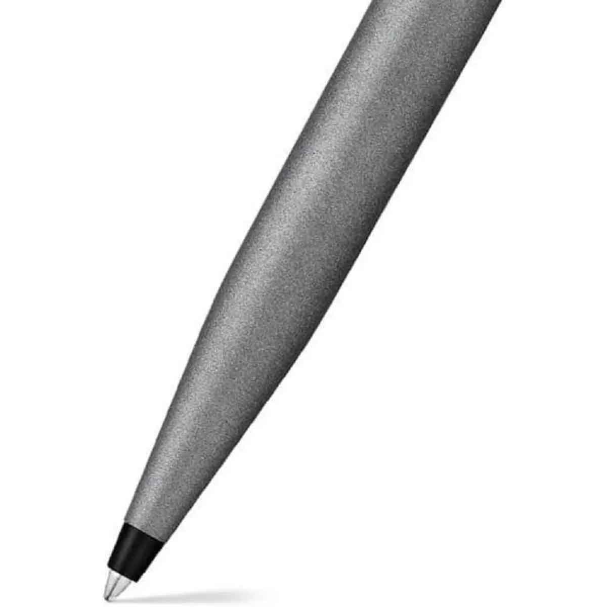 شيفر قلم في إف إم E9424 رمادي مطفي مع حواف سوداء مطفية حبر جاف