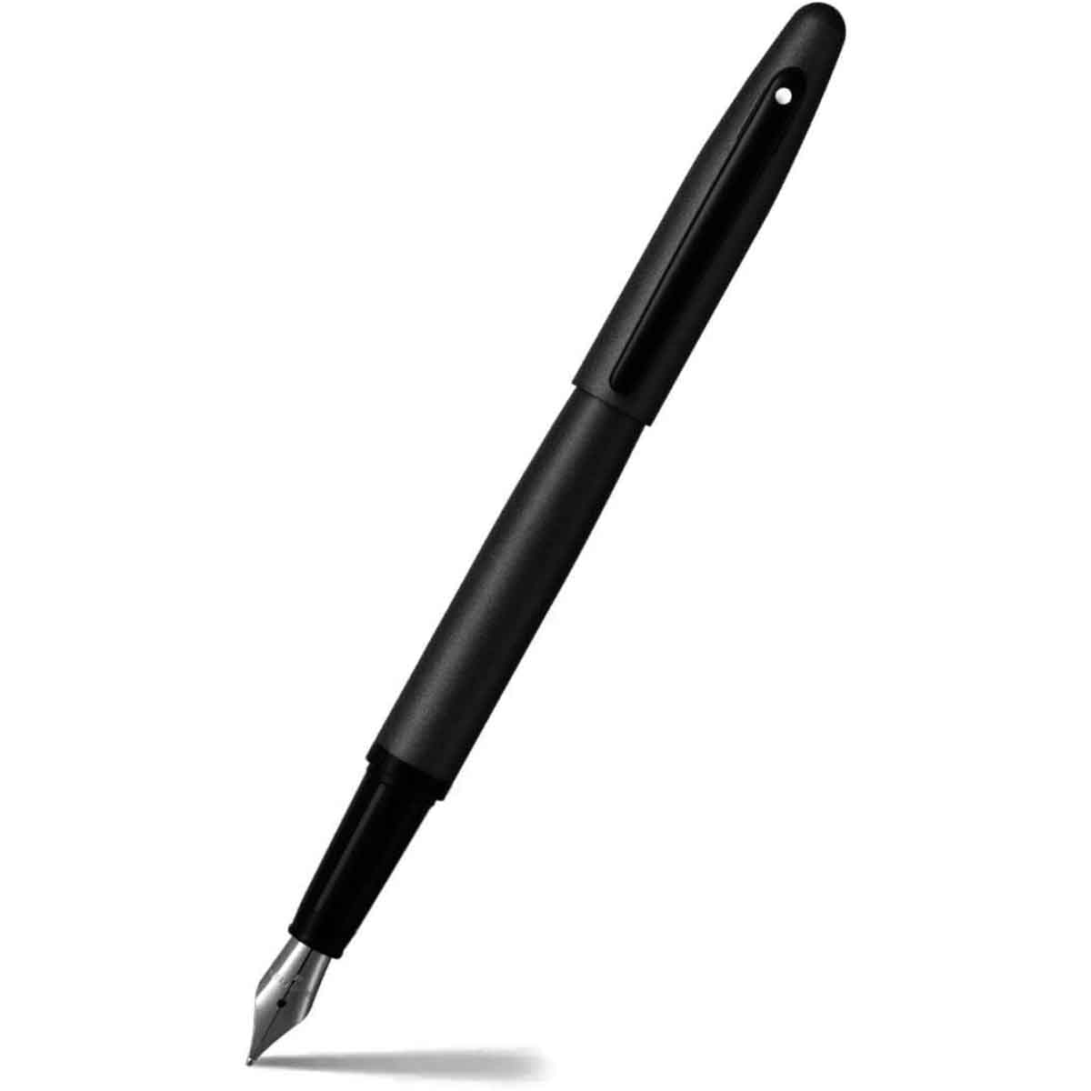 شيفر قلم في إف إم E9424 رمادي مطفي مع حواف سوداء مطفية ريشة دقيقة