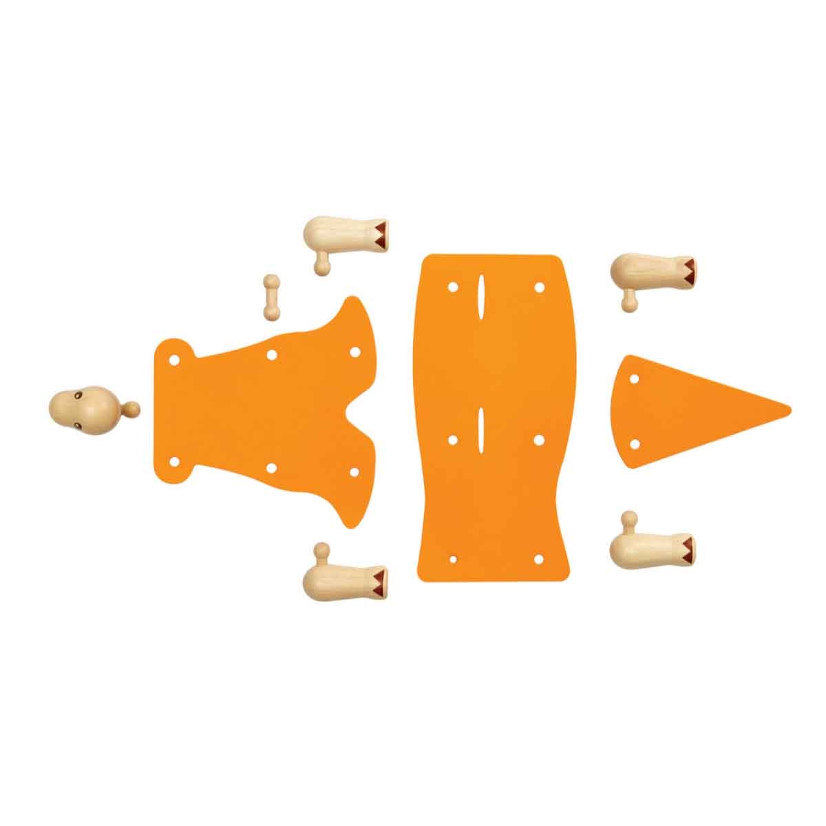 بلان تويز مجسم براشيوسوروس خشبي افعلها بنفسك للجنسين 3 - 4 سنوات