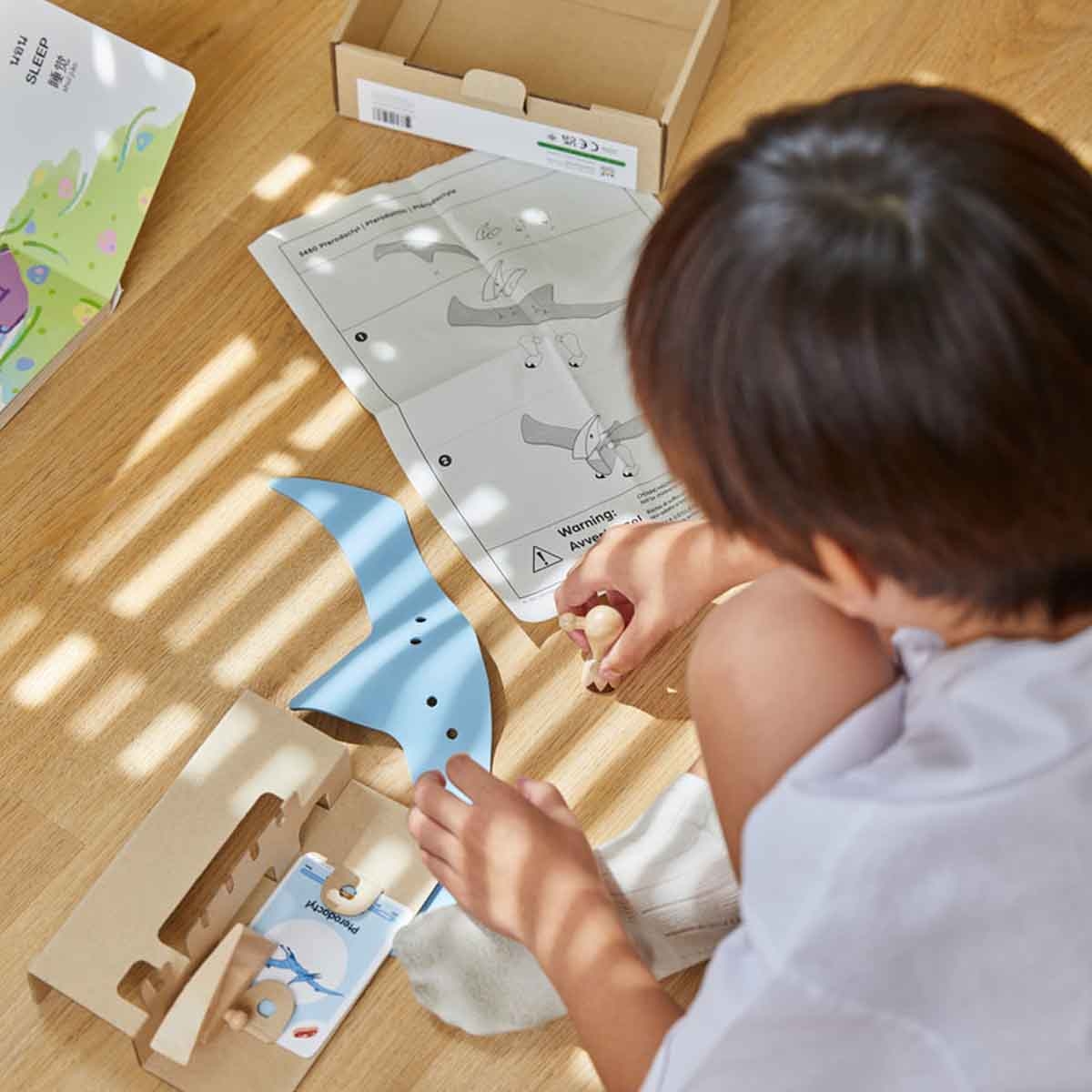 PlanToys DIY Pterodactyls Wooden Figure Unisex, 3-4 Years