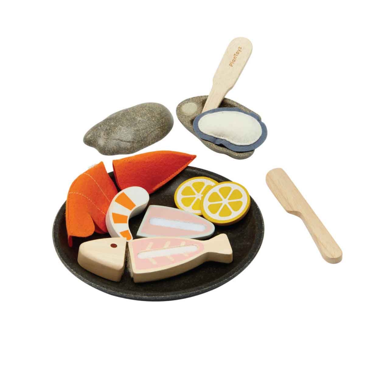 PlanToys Seafood Platter Play Kitchen Unisex, 3-4 Years