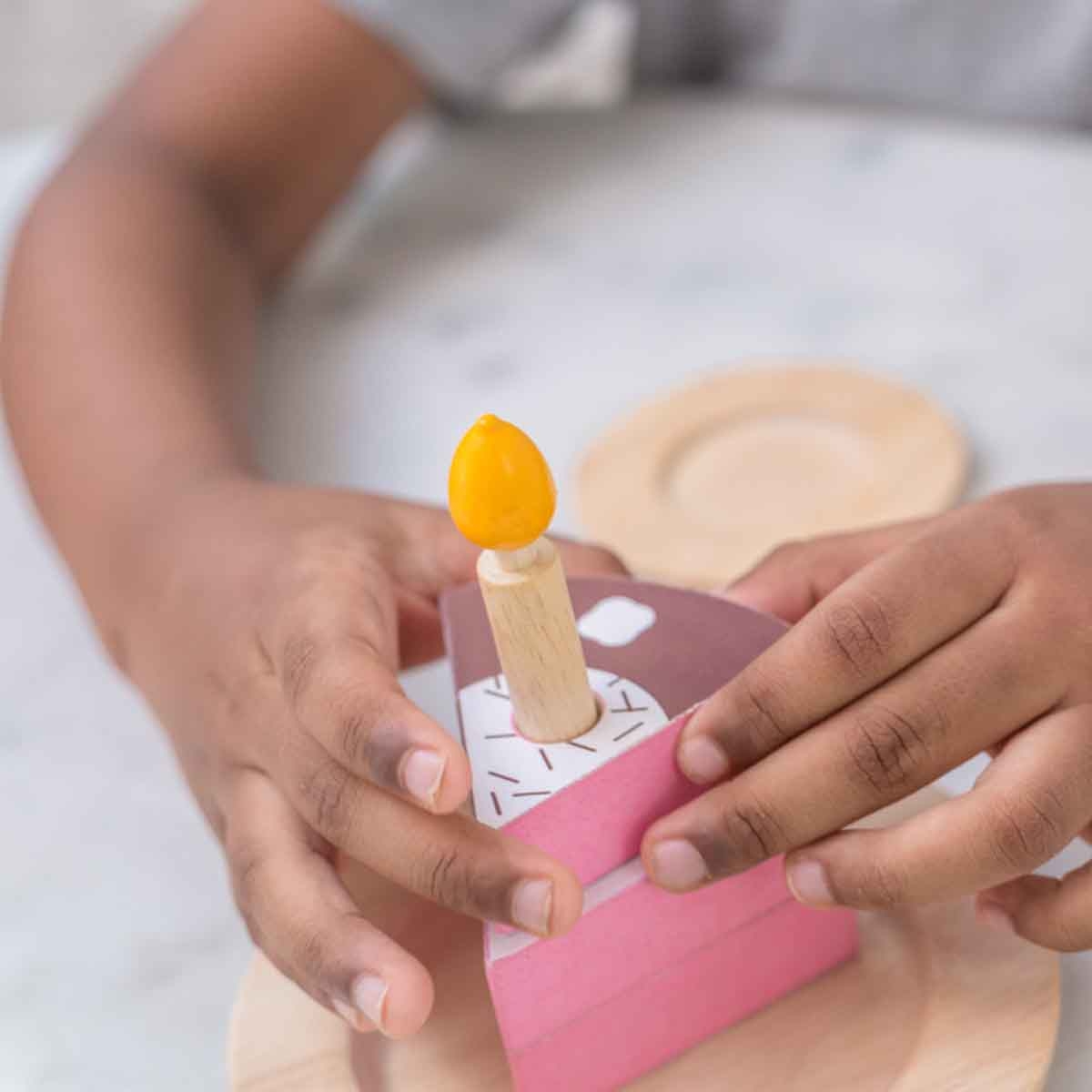 PlanToys Wooden Birthday Cake Set Unisex, 3-4 Years