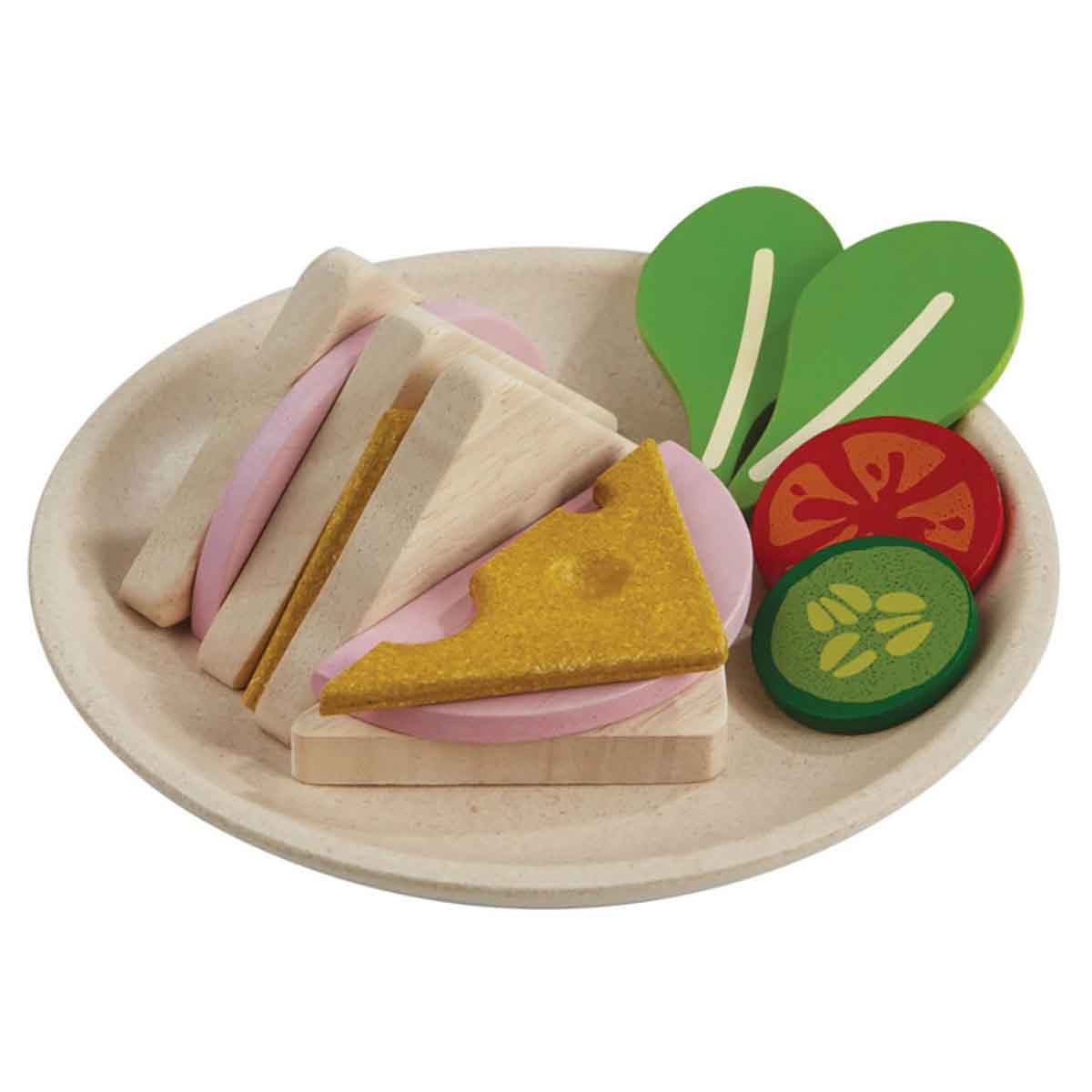 PlanToys Wooden Sandwich Set Unisex, 3-4 Years