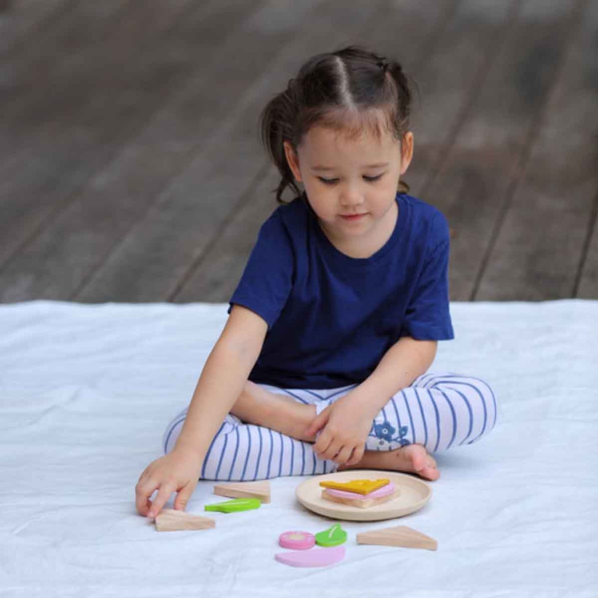 PlanToys Wooden Sandwich Set Unisex, 3-4 Years