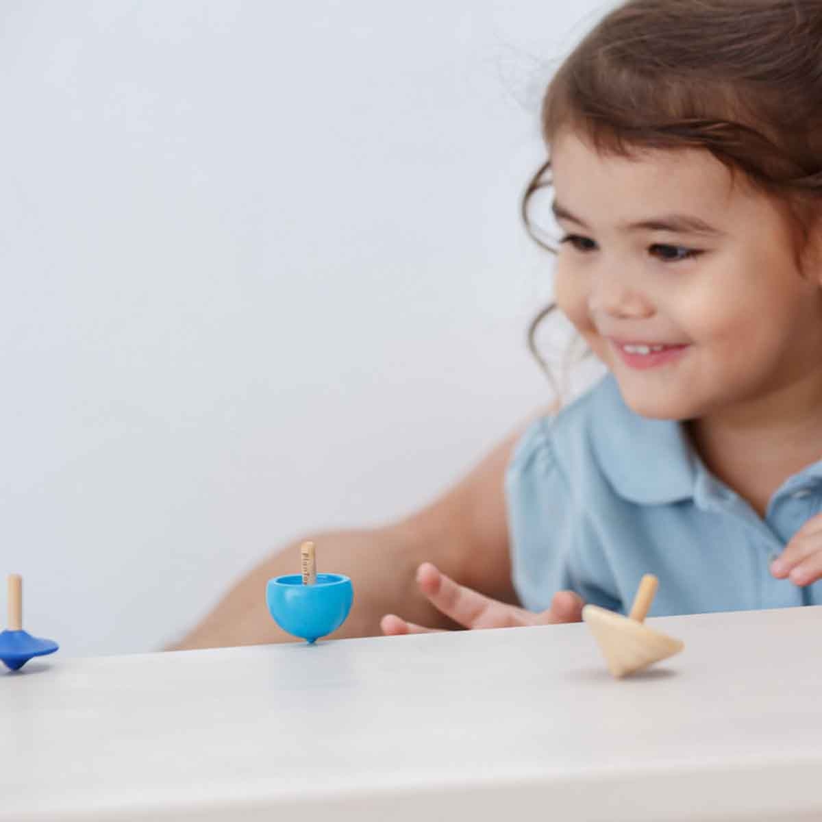 بلان تويز لعبة دوّامات خشبية، للجنسين، من عمر 3 إلى 4 سنوات