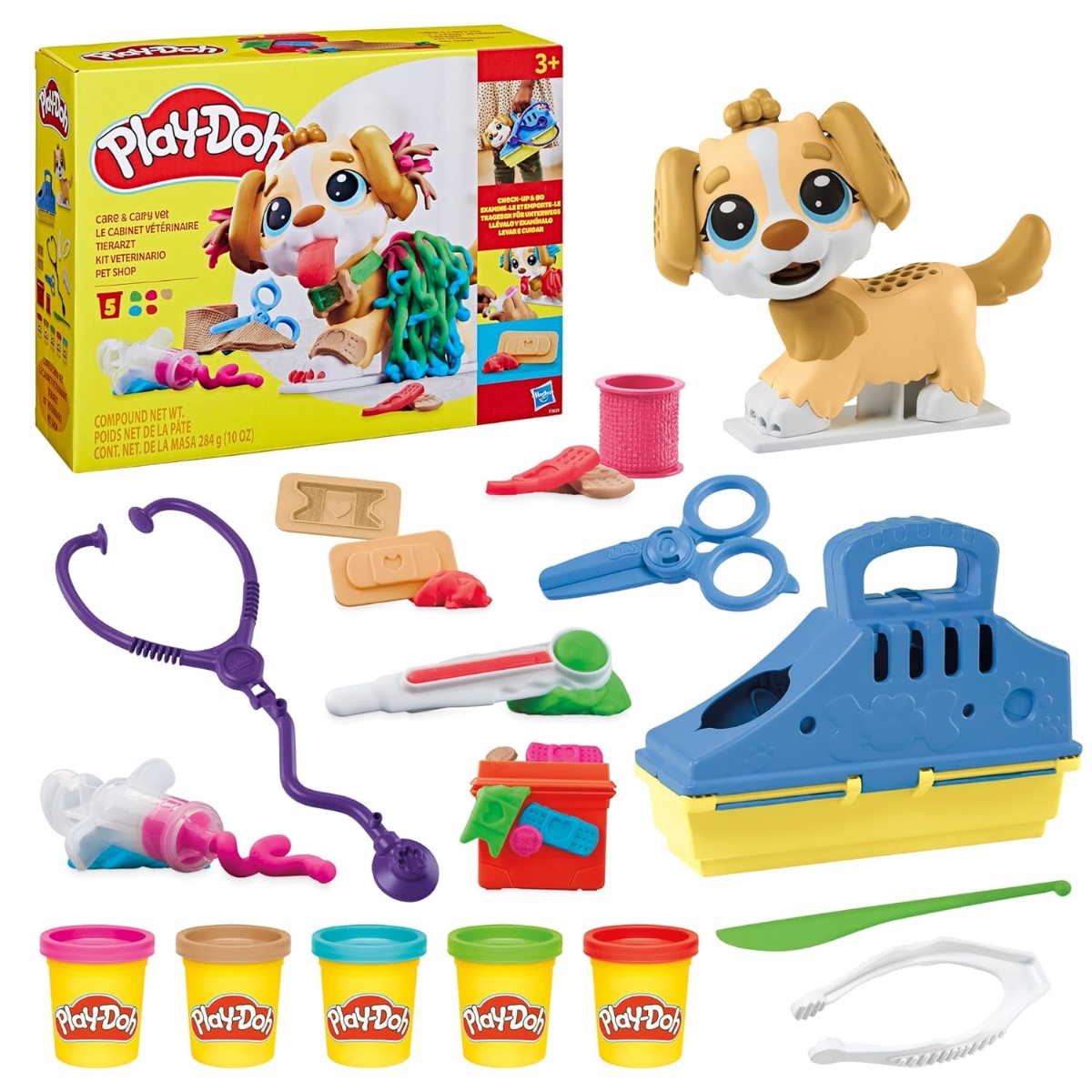 Play-Doh Care N Carry Vet Clay Set Unisex, 3-4 Years