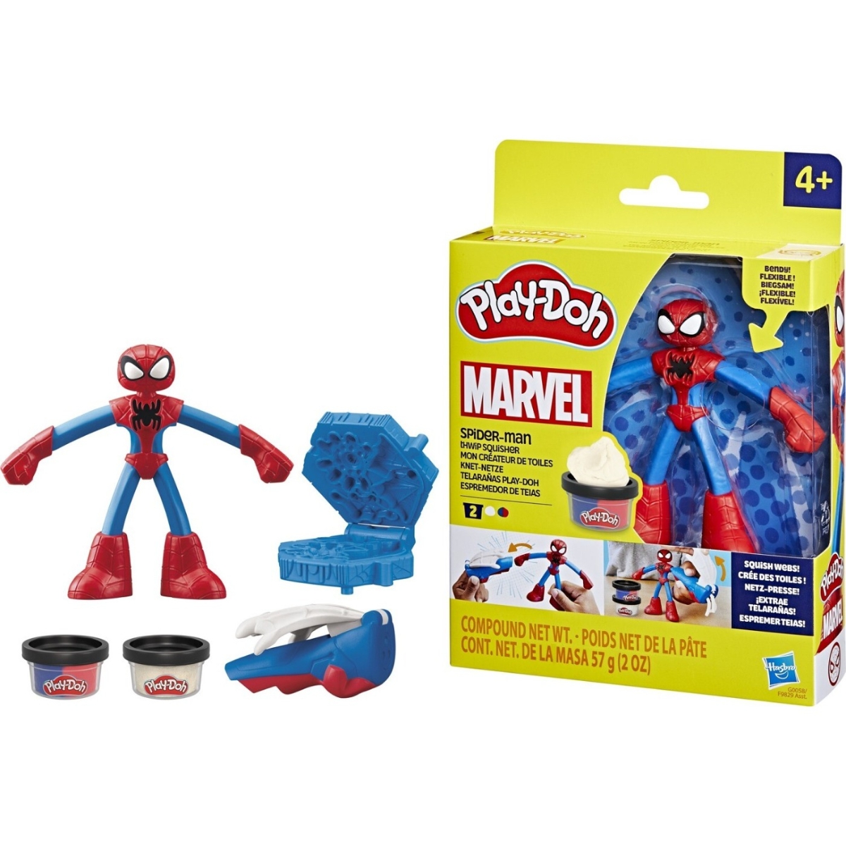 Play-Doh Marvel Spider-Man Thwip Squisher Playset Unisex, 5-7 Years