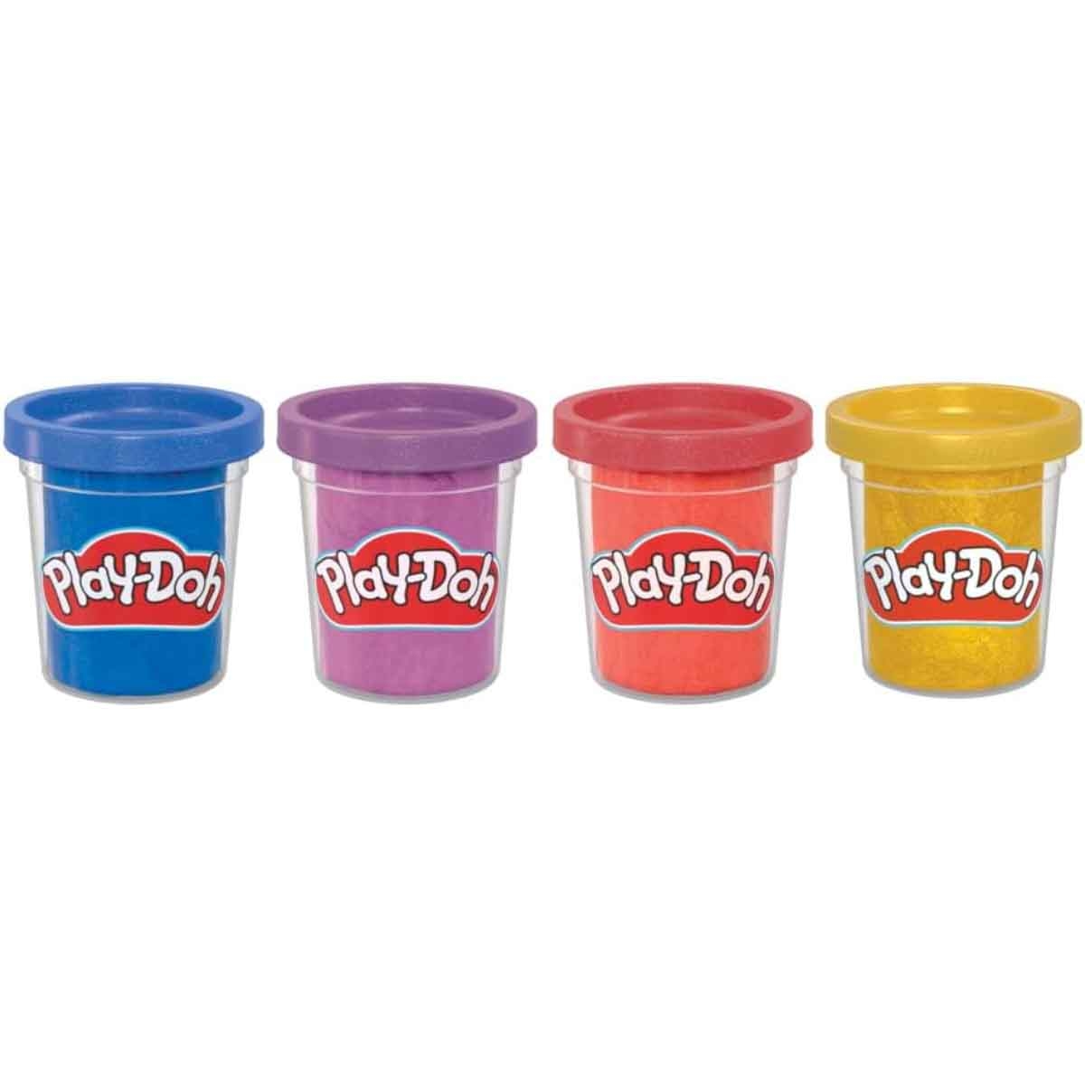 Play-Doh Shimmer Metallics Clay Set Unisex, 3-4 Years, Pack of 4