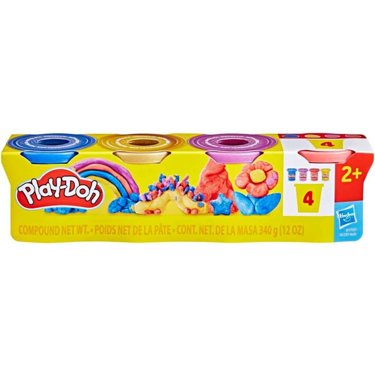 Play-Doh Shimmer Metallics Clay Set Unisex, 3-4 Years, Pack of 4