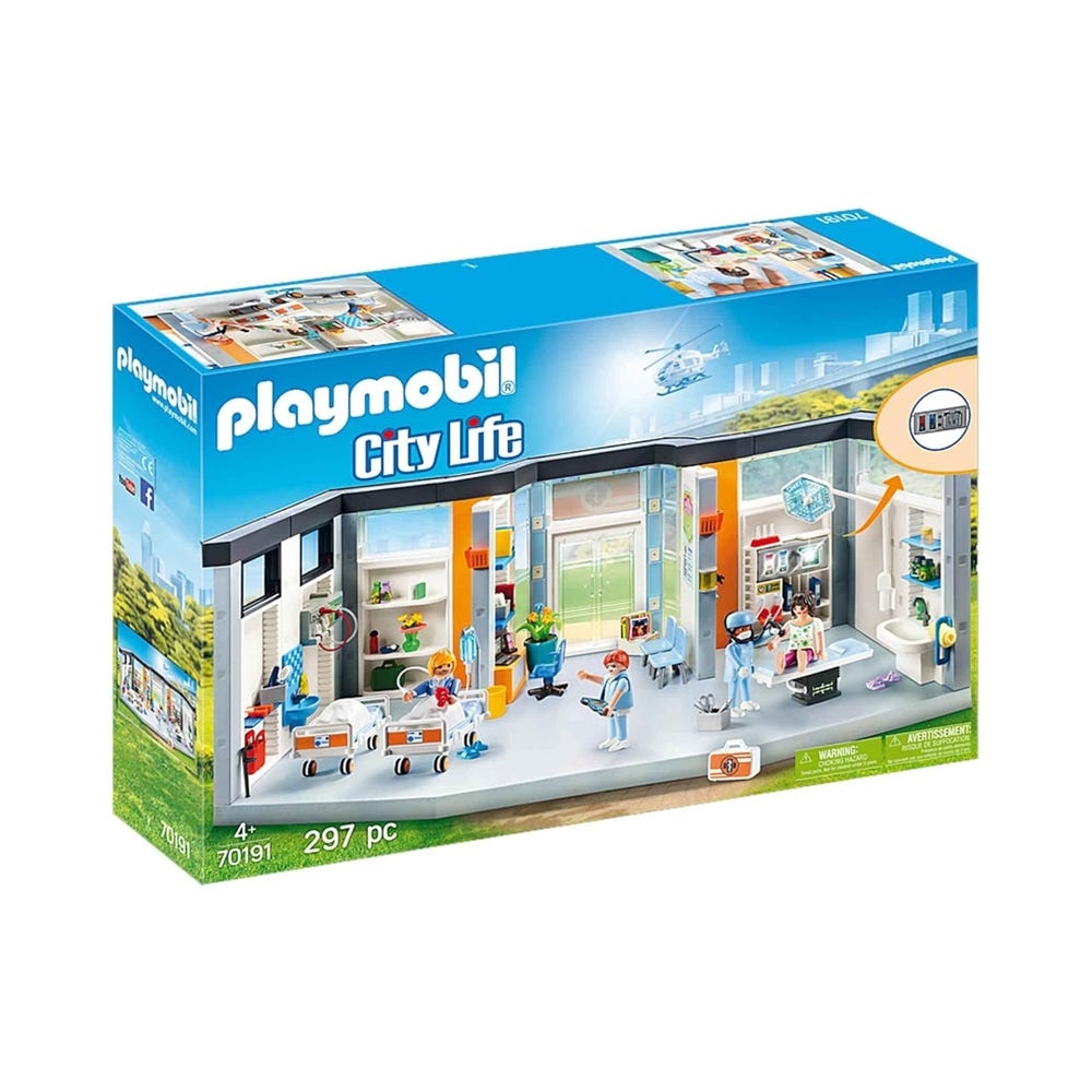 بلايموبيل سيتي لايف لعبة جناح مستشفى مفروش للجنسين، 5-7 سنوات