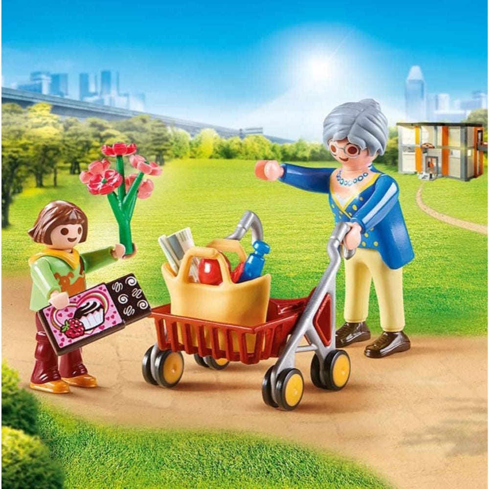 Playmobil City Life Grandmother with Child Playset Unisex, 5-7 Years