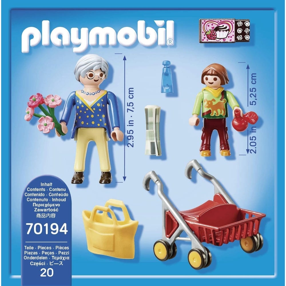 Playmobil City Life Grandmother with Child Playset Unisex, 5-7 Years