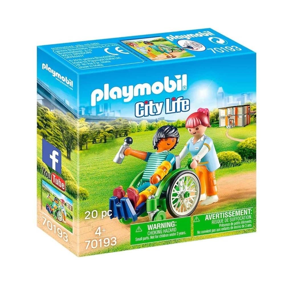 Playmobil City Life Patient in Wheelchair Playset Unisex, 5-7 Years