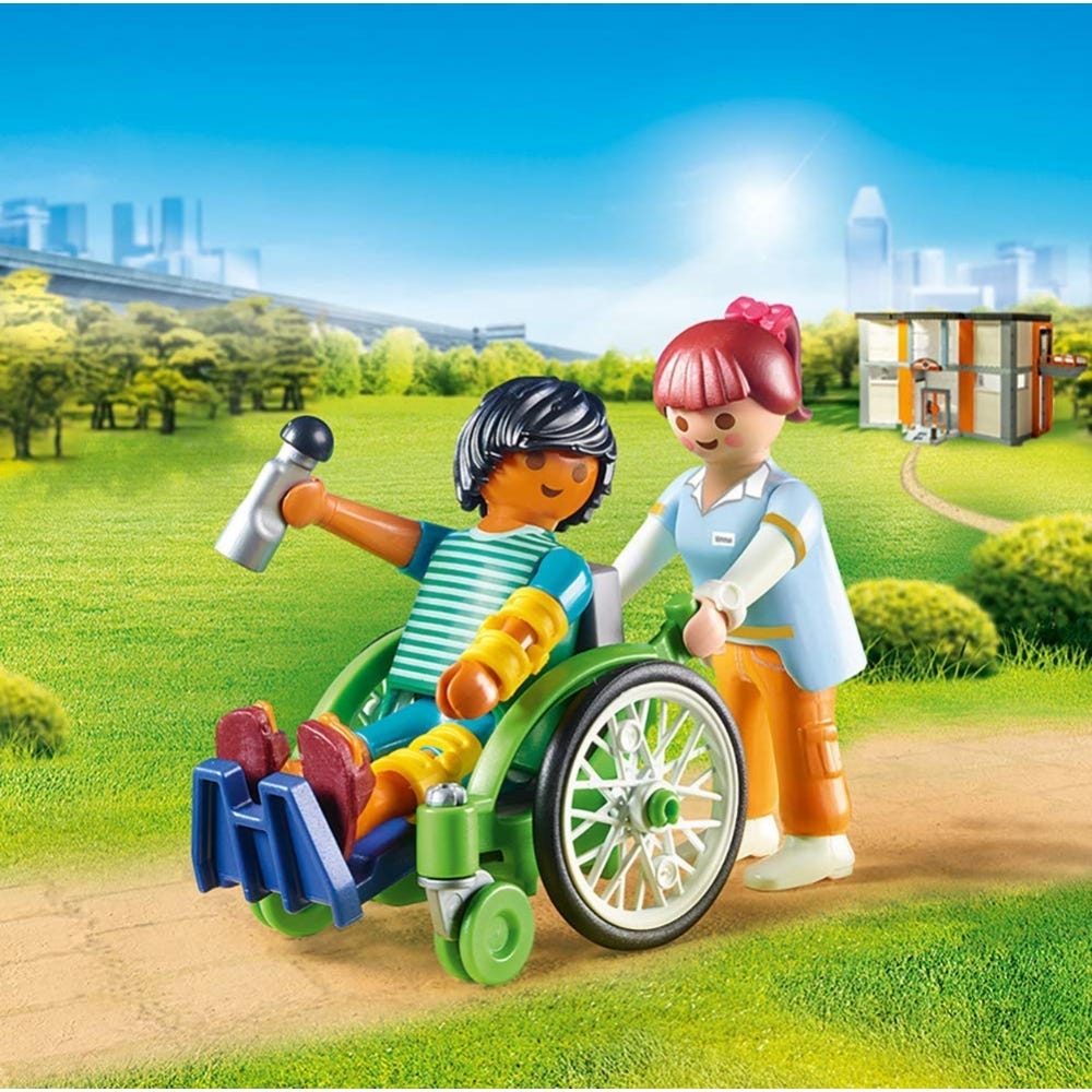 Playmobil City Life Patient in Wheelchair Playset Unisex, 5-7 Years