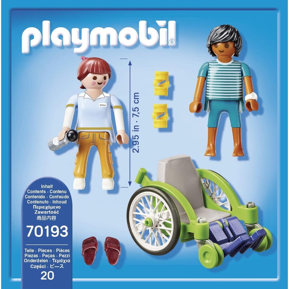 Playmobil City Life Patient in Wheelchair Playset Unisex, 5-7 Years