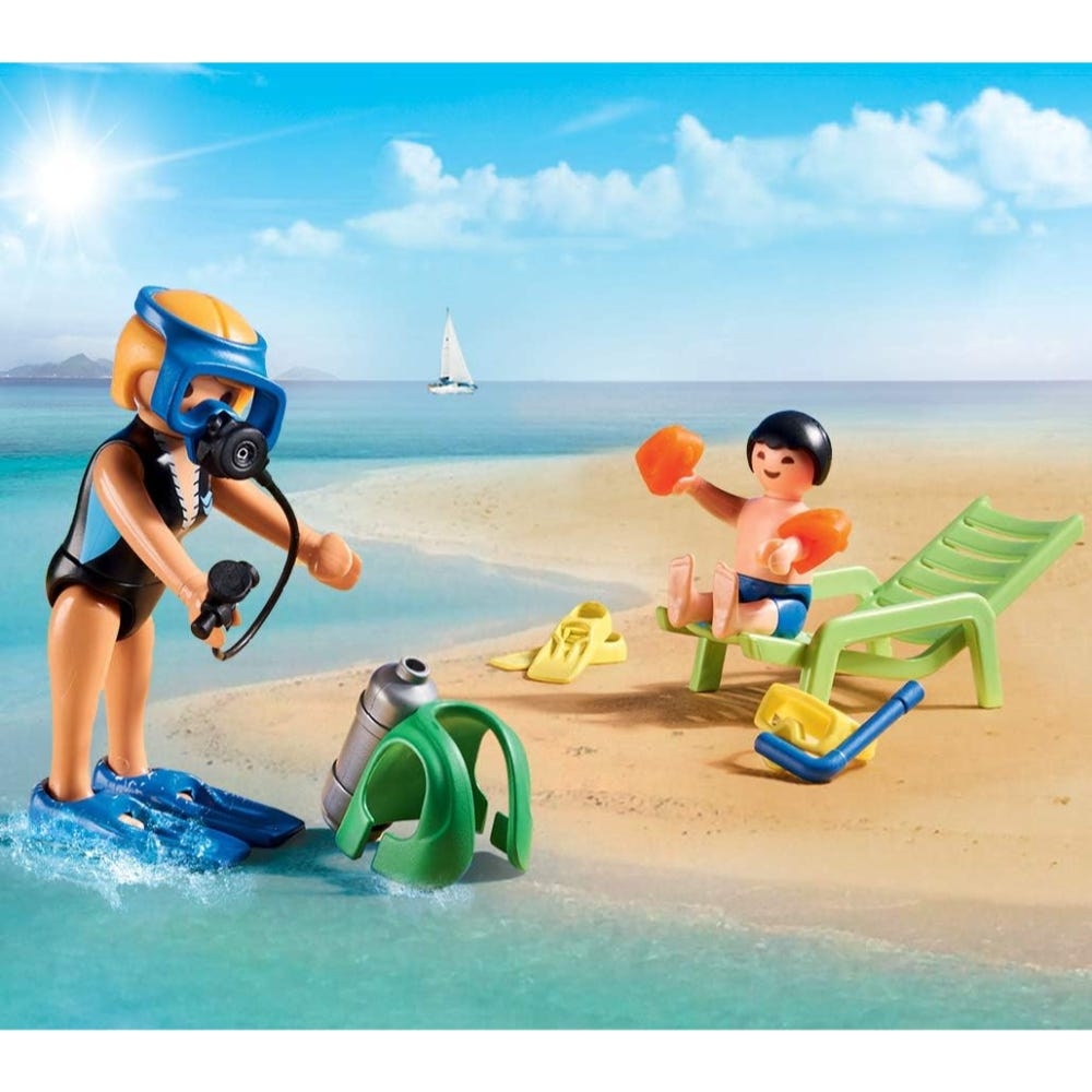 Playmobil Family Fun Water Sports Lesson Playset Unisex, 5-7 Years