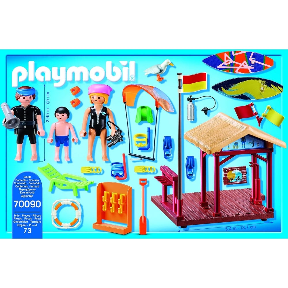 Playmobil Family Fun Water Sports Lesson Playset Unisex, 5-7 Years