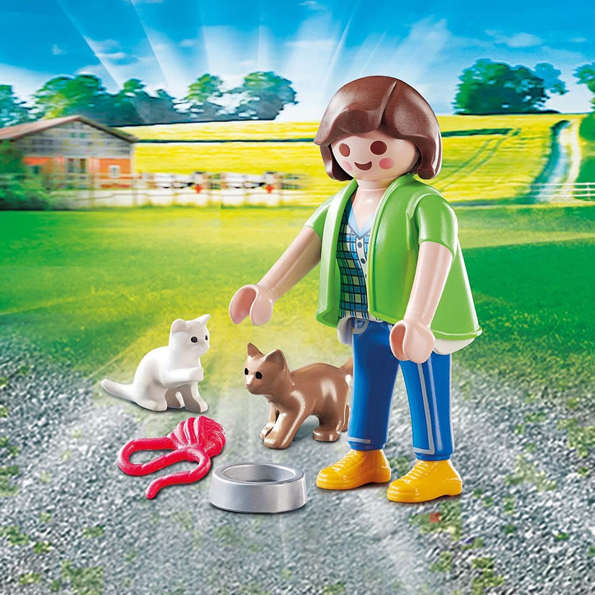 بلاي موبيل بلايمو فريندز فتاة مع قطط صغيرة للجنسين، 5-7 سنوات