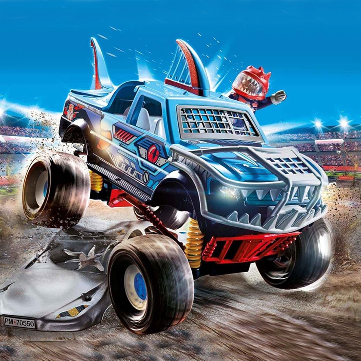 بلاي موبيل شاحنة الوحش القرش من عرض الحركات للجنسين، 5-7 سنوات