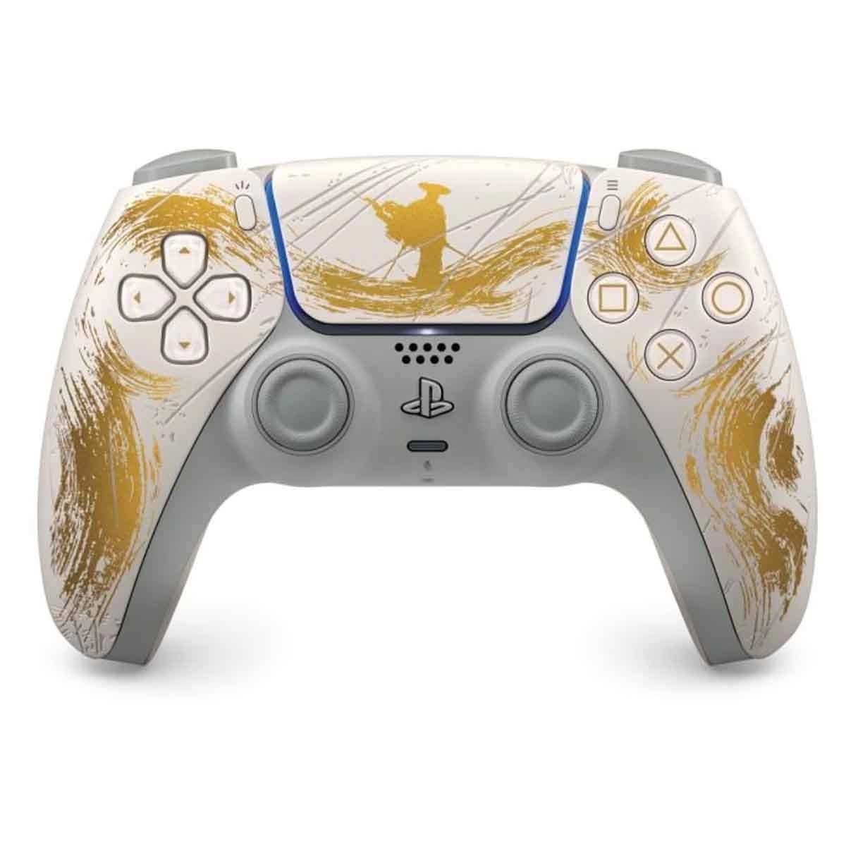 سوني بلايستيشن 5 جهاز ألعاب إصدار رقمي 825 جيجابايت مع لعبة EA Sports FC26 (نسخة السعودية) حزمة ألعاب مع وحدة تحكم DualSense إصدار ذهبي محدود Ghost of Yotei