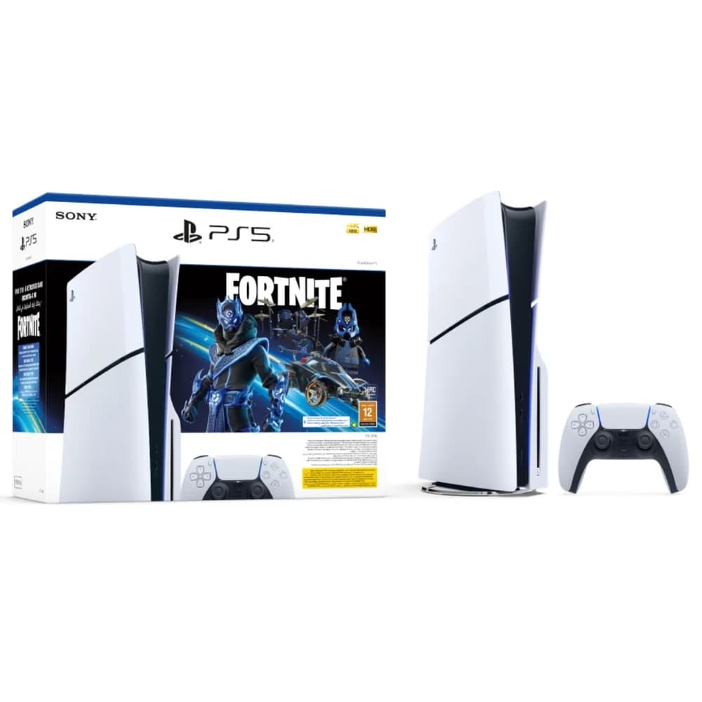 جهاز ألعاب بلاي ستيشن 5 سليم بلوراي مع مجموعة ألعاب حزمة فورتنايت كوبالت ستار قسيمة DLC ولعبة FC 25