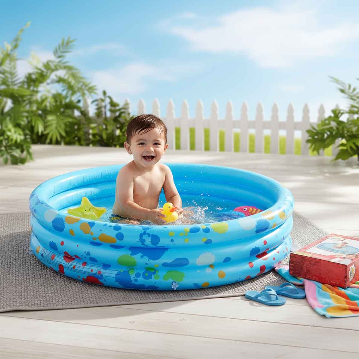 بوكت ووتش راينز وورلد مسبح قابل للنفخ للأولاد، 3-4 سنوات