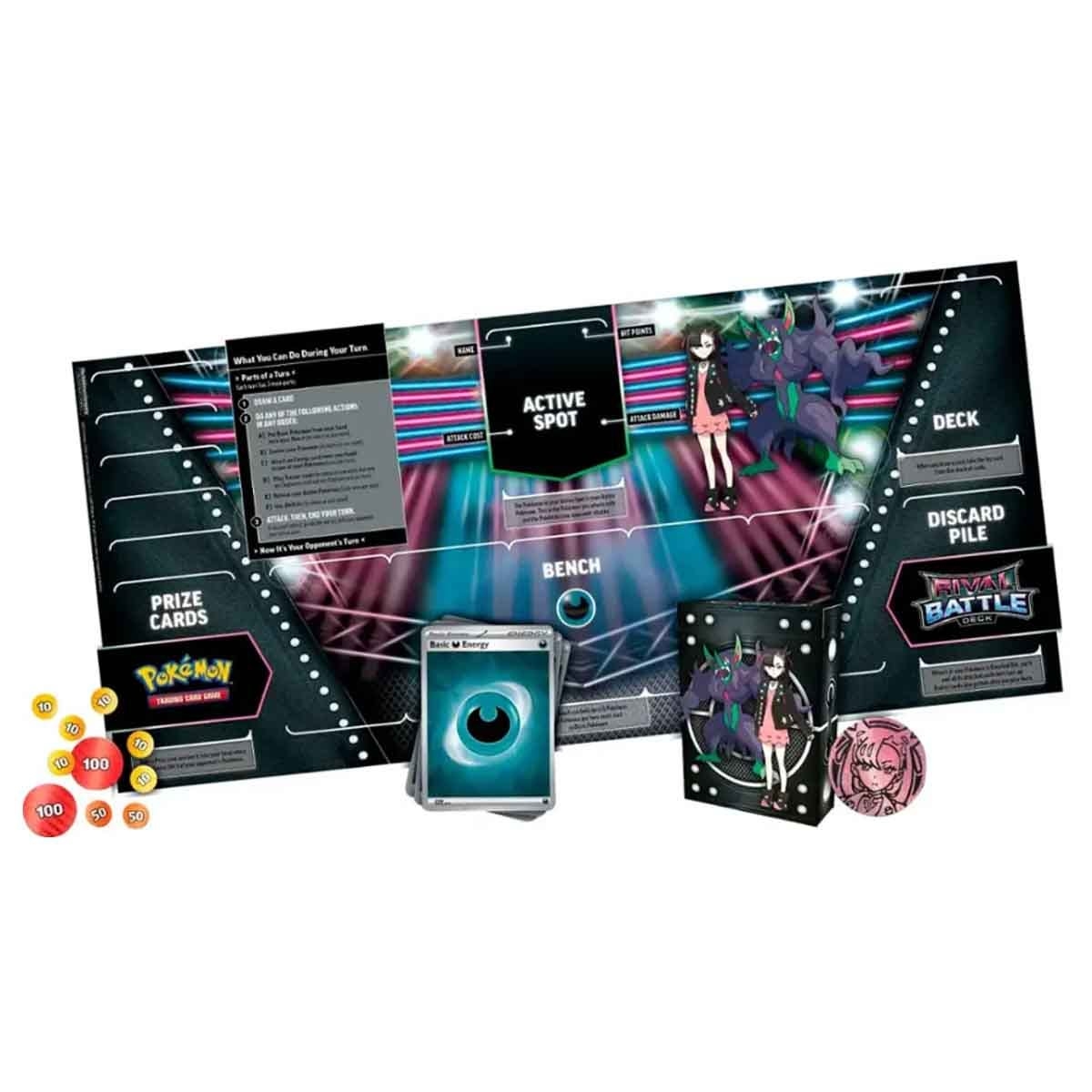بوكيمون تي سي جي ريفالز باتل ديك لعبة بطاقات تداول متنوعة للجنسين، من عمر 5-7 سنوات