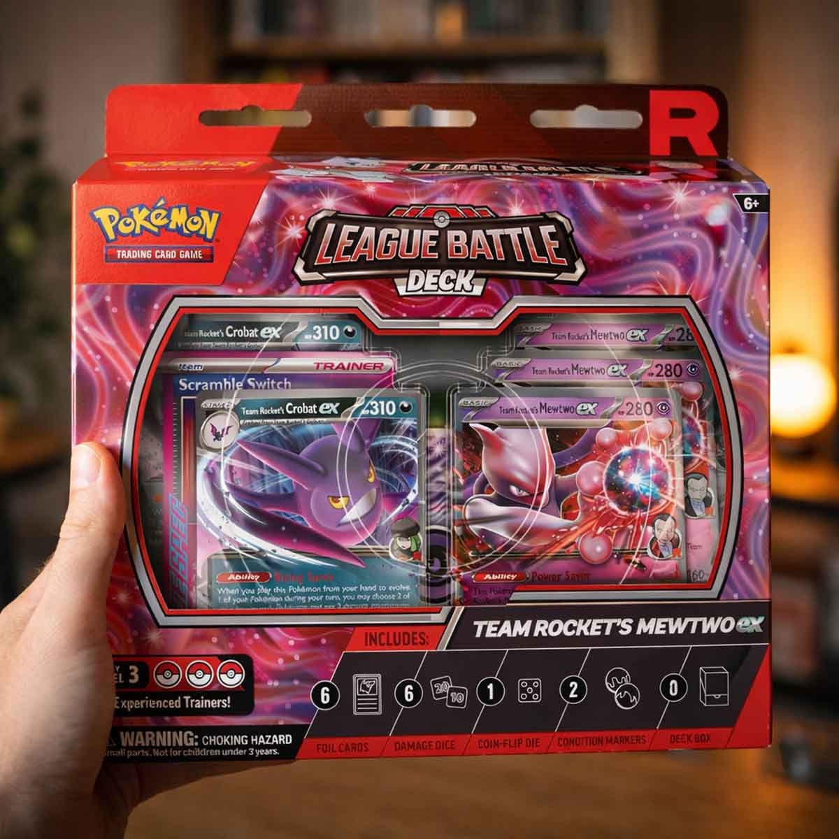 بوكيمون فريق روكيت ميوتو ex مجموعة معركة الدوري لعبة بطاقات تداول، للجنسين، 5–7 سنوات