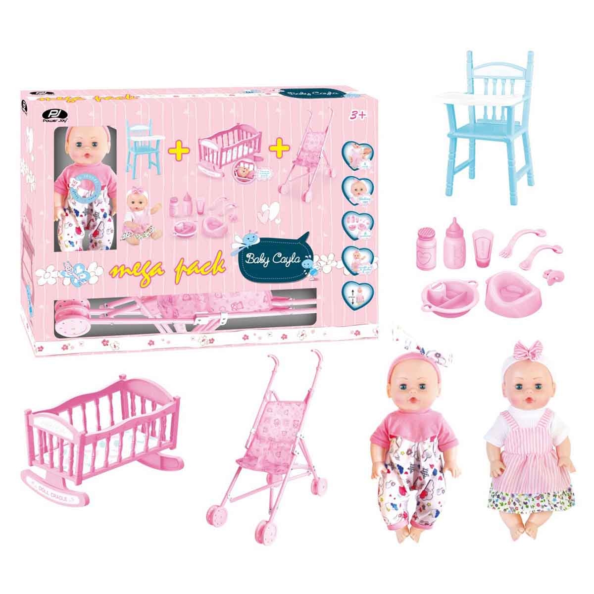 Power Joy 30 cm Baby Cayla Mega Pack Assorted Doll Set Girls, 3-4 Years