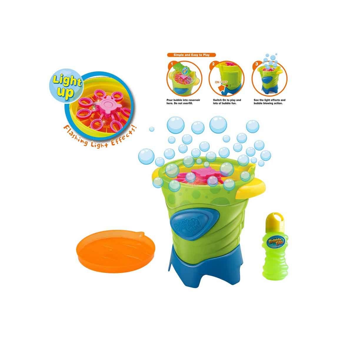 Power Joy Bubble Fountain Lights Up Bubble Maker Unisex, 3-4 Years