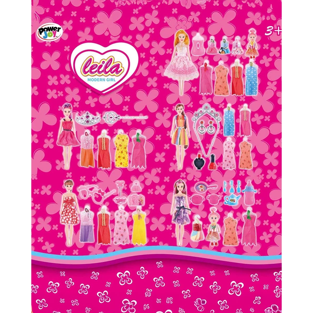 باور جوي ليلى الفتاة العصرية مجموعة دمى أزياء منوعة للبنات، 3-4 سنوات