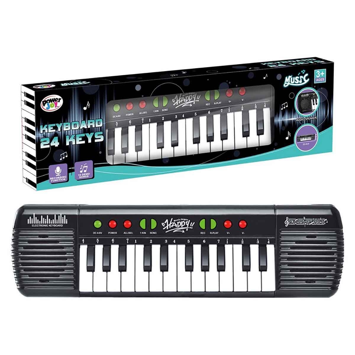 Power Joy 24 Keys Music Keyboard with Mic Unisex, 3-4 Years
